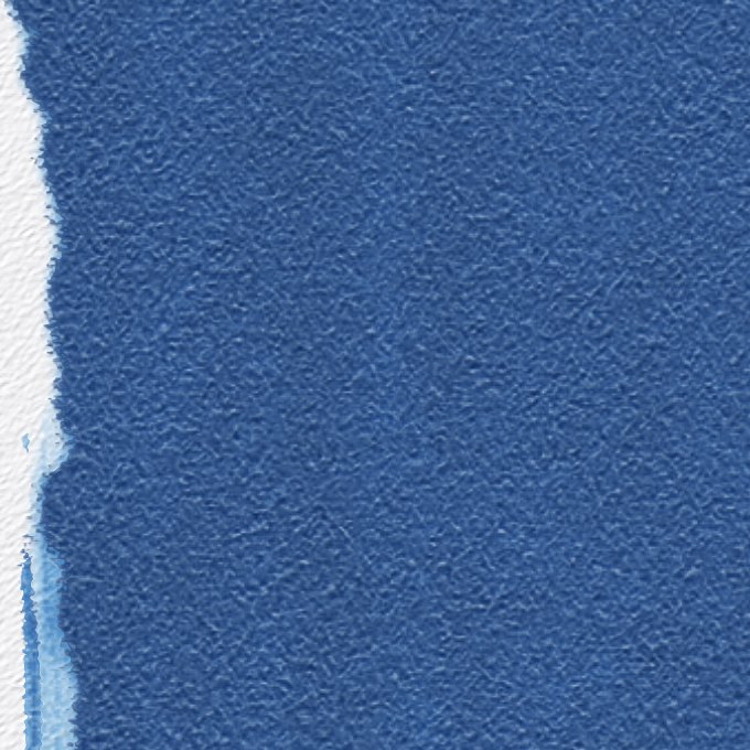 the edge of a brushed coat on cold-pressed cotton, magnified